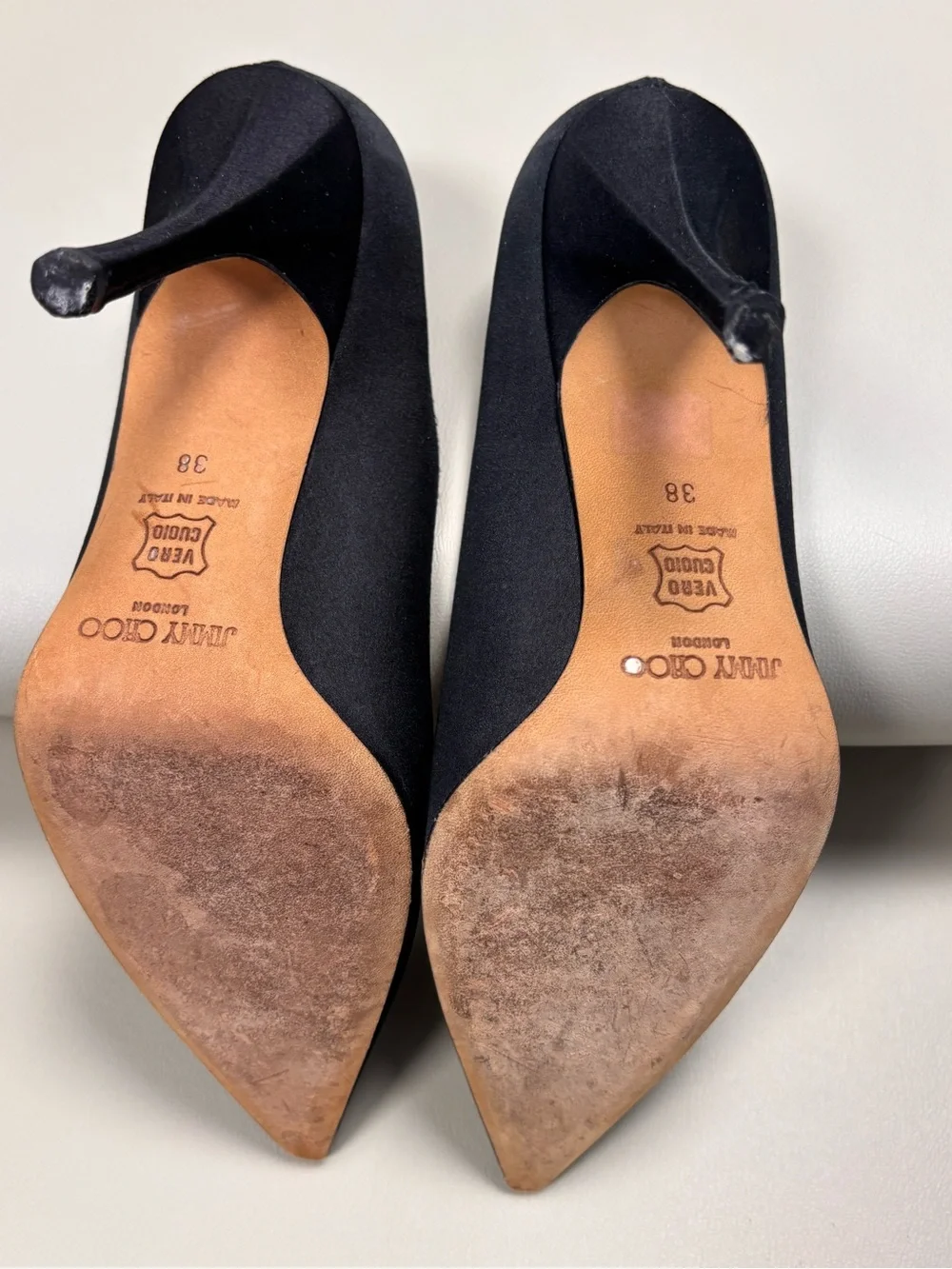 Jimmy Choo Black Pearl-Embellished Pointed Toe Pumps Size 7.5